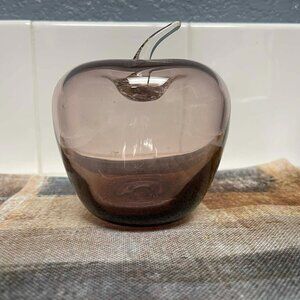 Blenko blown apple paperweight